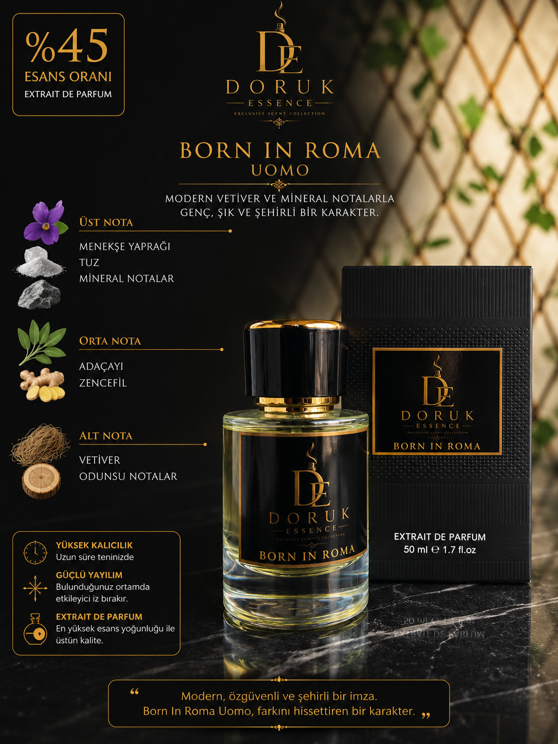 DORUK ESSENCE BORN IN ROMA - 50 ML PARFUM