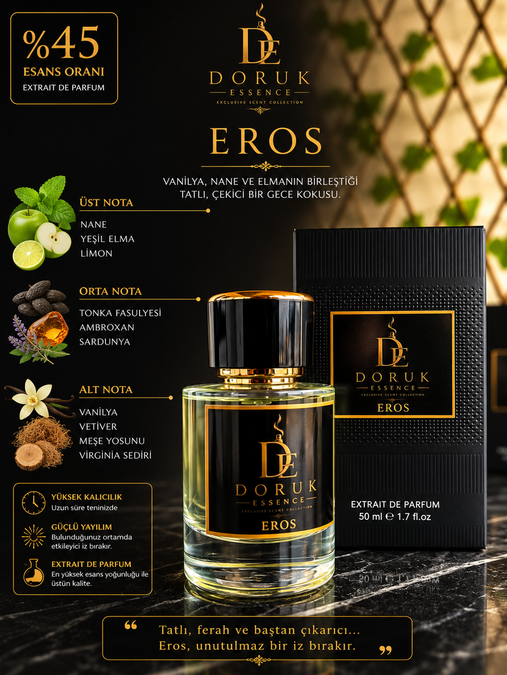 DORUK ESSENCE EROS - 50 ML ERKEK PARFÜM
