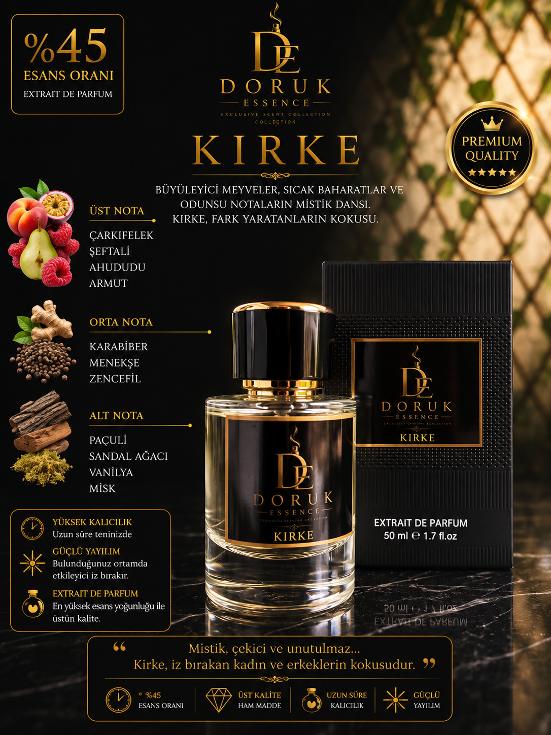 DORUK ESSENCE KIRKE - 50 ML PARFUM